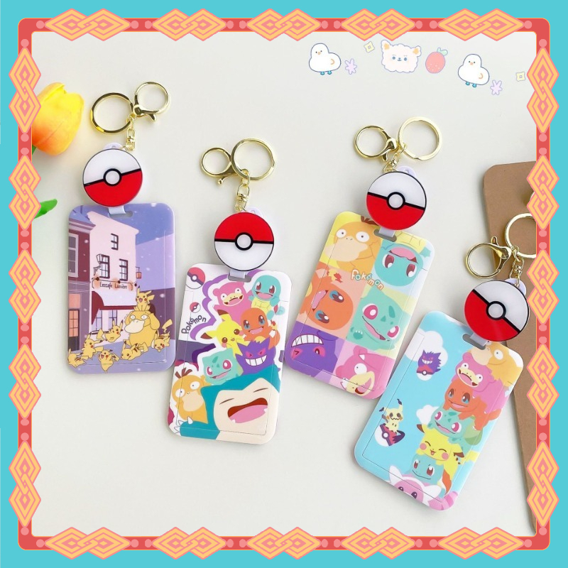 ใหม่ Pokemon ป้ายชื่ออเนกประสงค์ พร้อมสายคล้อง ป้องกันบัตรหาย สําหรับบัตรพนักงาน บัตรนักเรียน บัตรธนาคาร รถบัส Access Control และรูปถ่ายโพลารอยด์
