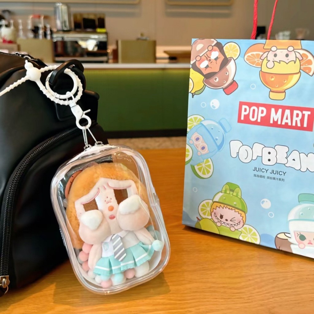 Crybaby กล่องเก็บของสะสมอะนิเมะ Organizer ของเล่นตุ๊กตาพวงกุญแจกระเป๋า PVC โปร่งใส POPMART