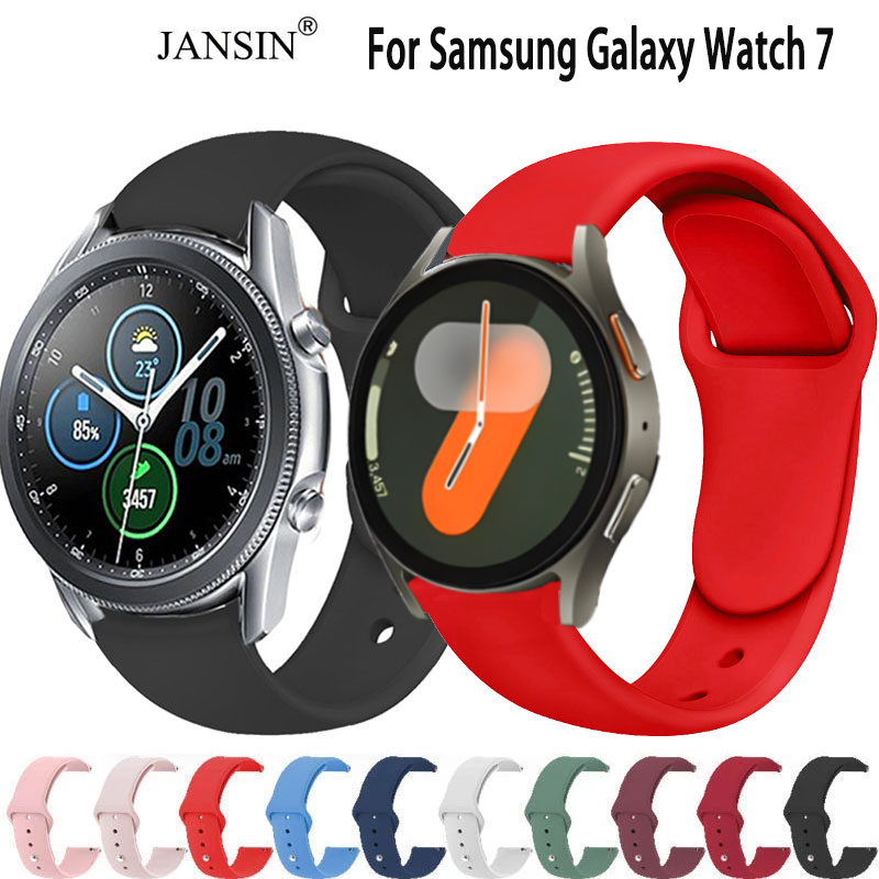 สายนาฬิกา galaxy watch 7 สายนาฬิกาข้อมือซิลิโคนสําหรับ samsung galaxy watch 7 3 4 5 5 pro 6 classic watch strap