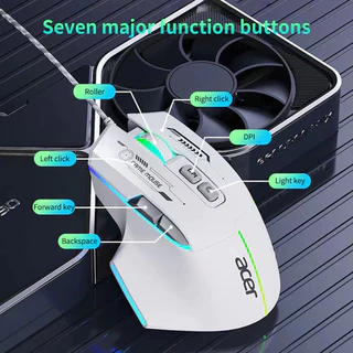 Acer เมาส์ เกมมิ่งมีสาย OMW950 ไฟ RGB ปรับ DPI ได้ 6 ระดับ Wired Game Mouse เมาส์มีสาย เมาส์คอมพิวเตอร์