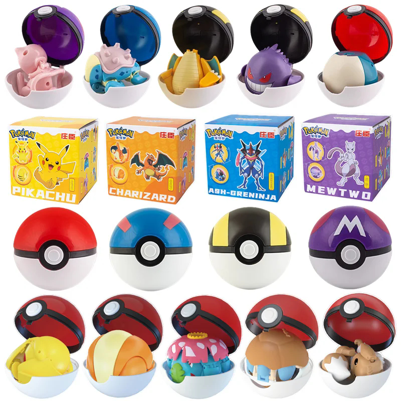 ฟิกเกอร์ Pokemon Ball Pikachu Lunala Charizard ของเล่นสําหรับเด็ก