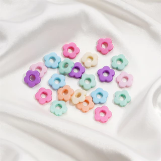 เซนต์.คุงก้า 50ชิ้นที่มีสีสันดอกไม้ลูกปัดอะคริลิดอกไม้ขนาดเล็กลูกปัดประมาณ14 * 14.5มิลลิเมตร ทําเอง ทําสร้อยข้อมือสร้อยคอลูกปัดเครื่องประดับวัสดุอุปก