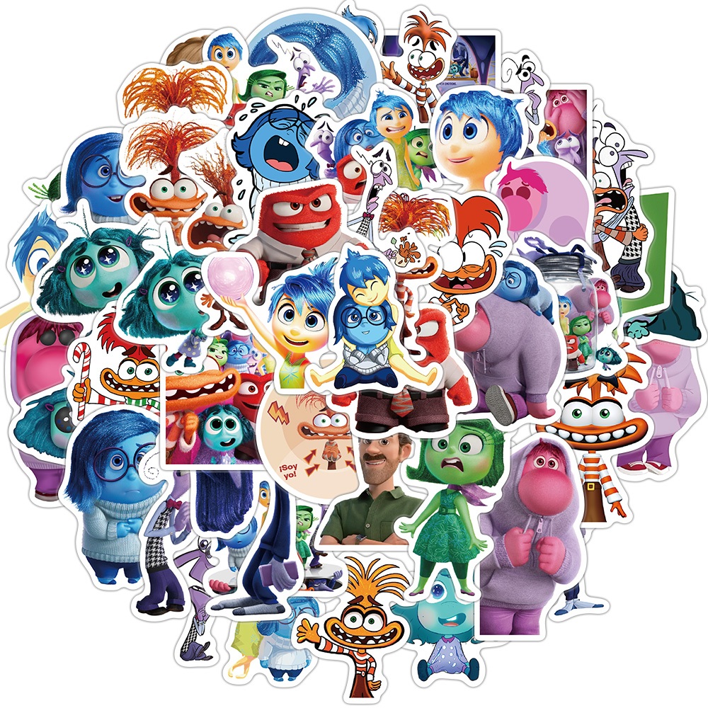 [สติ๊กเกอร์ขนาดใหญ่]50ชิ้นเย็นดิสนีย์ภาพยนตร์ข้างในออก2สติ๊กเกอร์กราฟฟิตีสําหรับสเก็ตบอร์ดแล็ปท็อปกระเป๋ากันน้ํากราฟฟิตีสติ๊กเกอร์เด็กของขวั