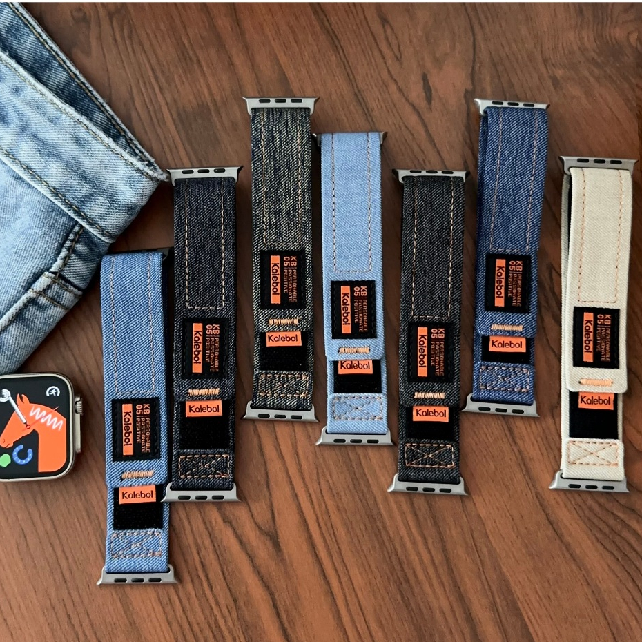 Denim Cloth Compatible For Watch Strap Series 10 9 8 Series7 Series6 5 4 3 2 1,SE,SE2, Ultra Strap 4