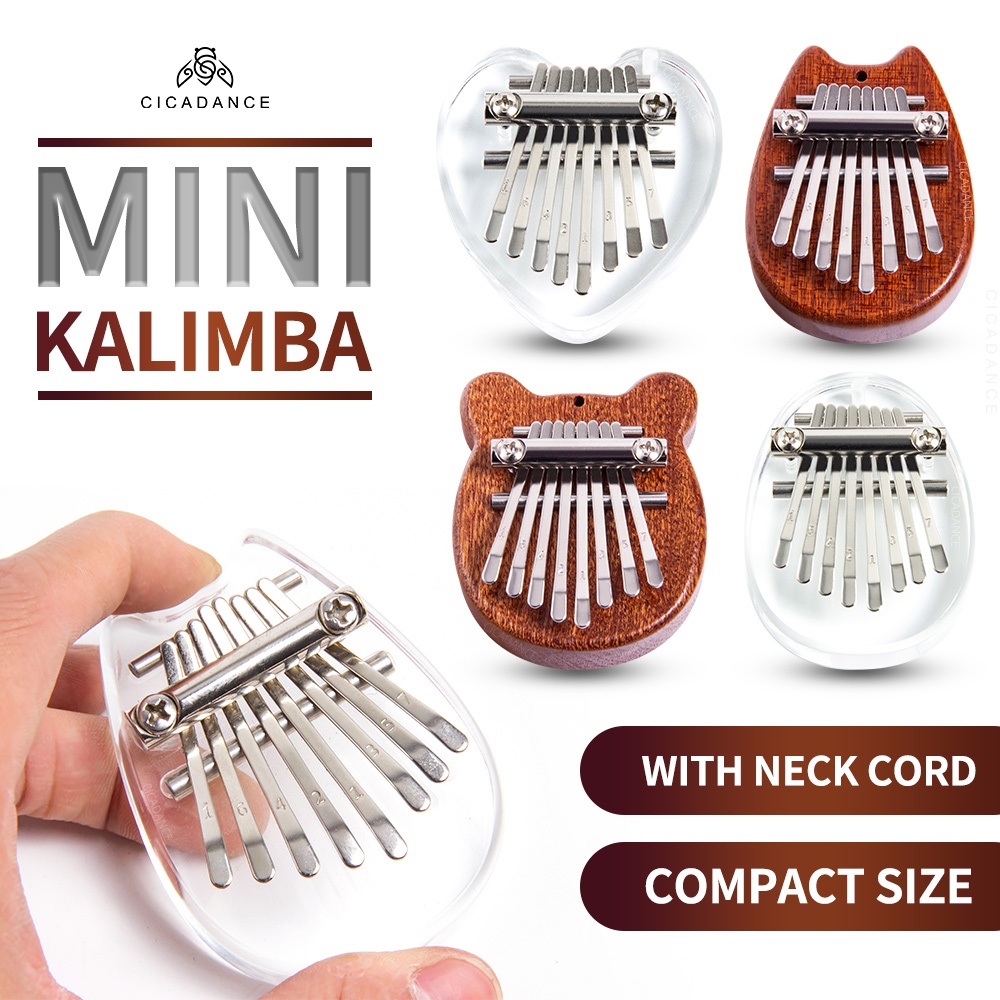 มินิแบร์คาลิมบา 8 คีย์น่ารัก Mini kalimba ของที่ระลึกเครื่องดนตรีสำหรับเด็ก