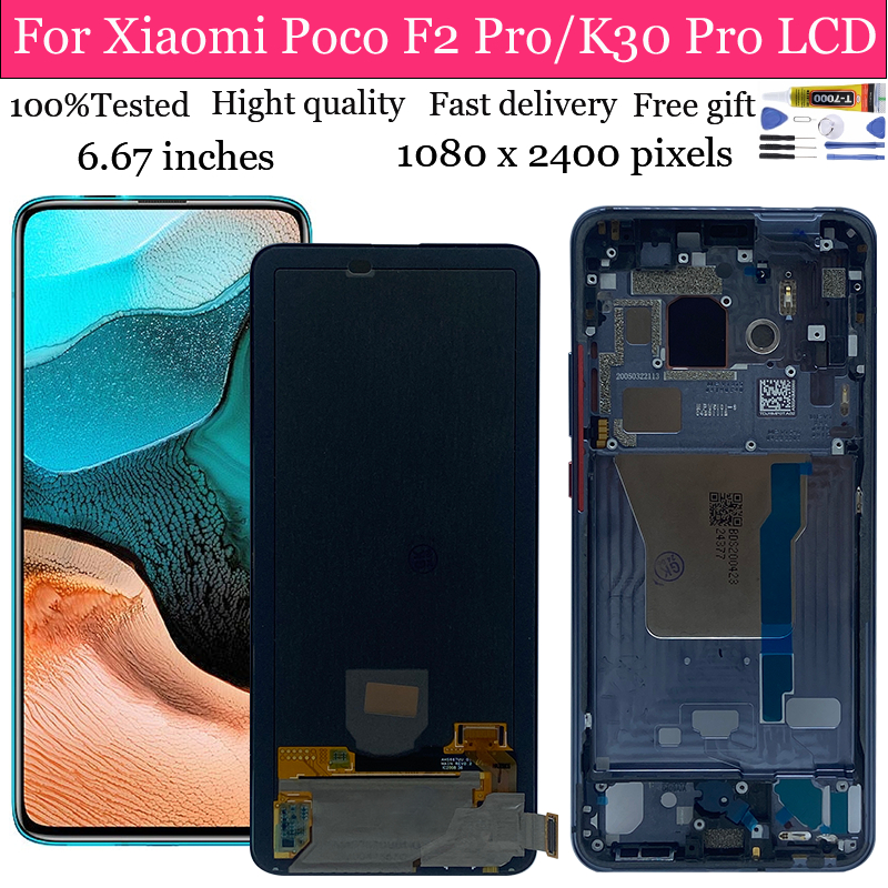 Original สําหรับ Xiaomi Poco F2 Pro / Redmi K30 Pro จอแสดงผล LCD หน ้ าจอสัมผัส Digitizer Assembly