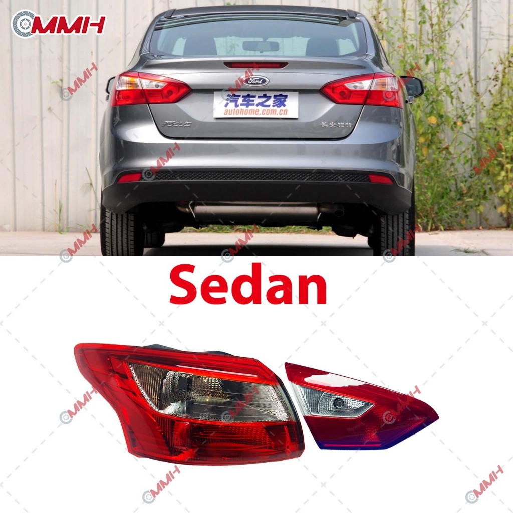 ไฟท้าย Ford Focus (2012-2014) MK2.5 MK3 MK3.5 ไฟท้ายด้านหลังไฟท้าย Lampu Taillamp ไฟท้าย akur Lampu belakang เบรคหยุดไฟเตือนที่จอดรถ - รูปที่ 4
