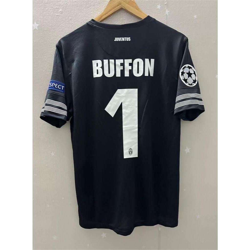 12-13 Juventus away pirlo pogba vidal buffon เสื้อฟุตบอลย้อนยุคคุณภาพสูง