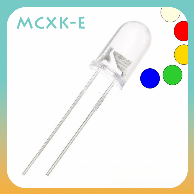 100pcs F3/F5 LED 3มม/5มม โปร่งใส Super Bright หลอดไฟ สีแดง/เขียว/ขาว/เหลือง/น้ําเงิน