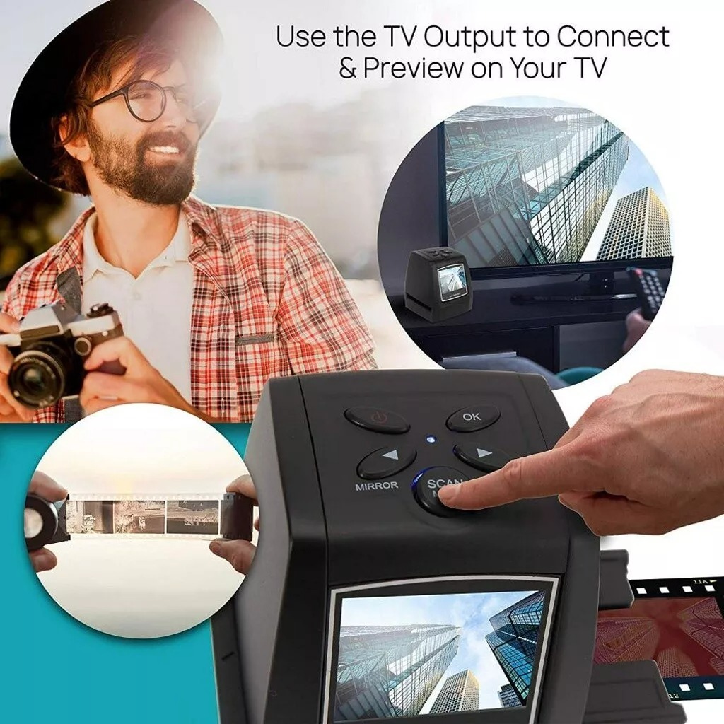 Eyoyo LCD Film Scan Photo Scanner Nega 35mmtive Film Slide Viewer monochrome to JPEG