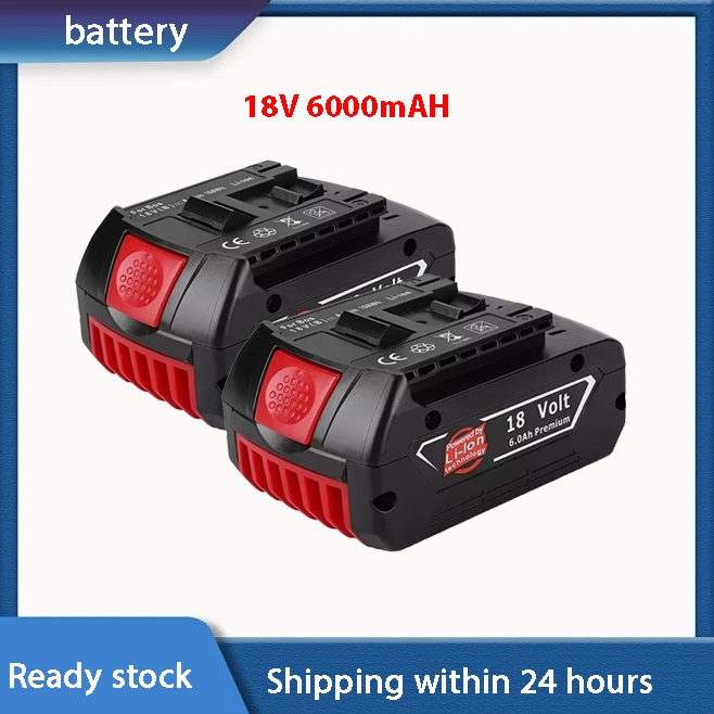 Bosch 6.0Ah 18V สว่านไฟฟ้าแบตเตอรี่ลิเธียมไอออน 18V