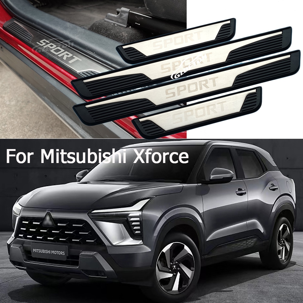 รถด้านข้างประตู Sill แถบสําหรับ Mitsubishi Xforce 2023 2024 รถอุปกรณ์เสริม Anti-scratch เท้าเหยียบ P