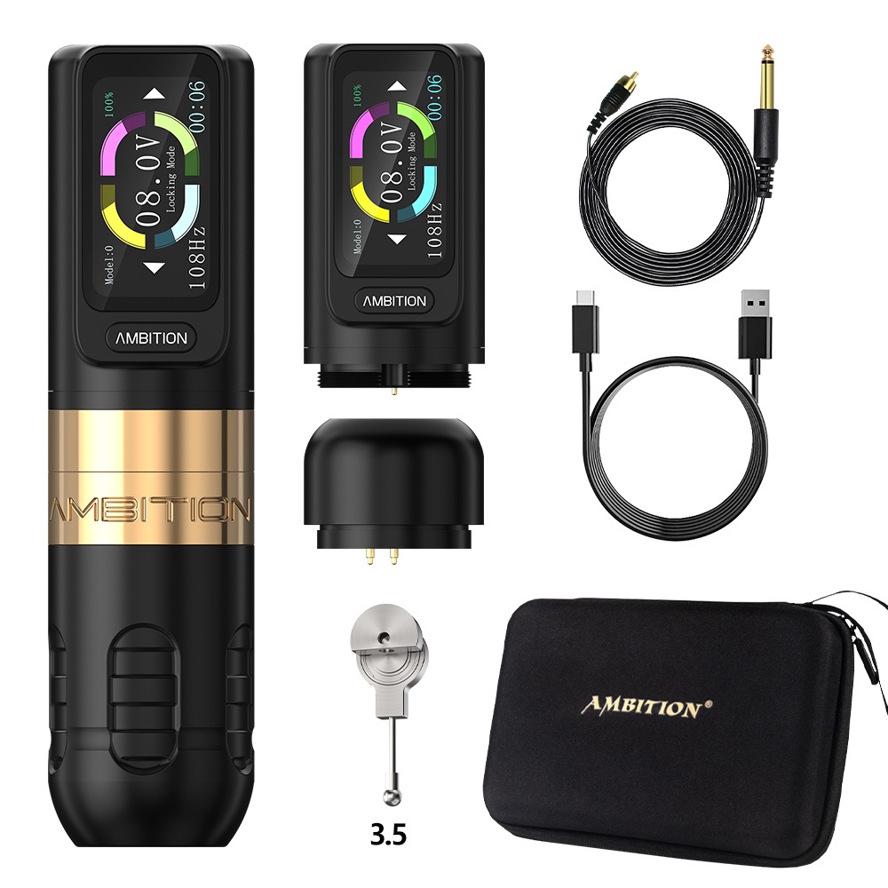 Ambition New Zetton ปากกาสักไร้สาย มอเตอร์ไร้แปรงถ่าน 4.0 มม.