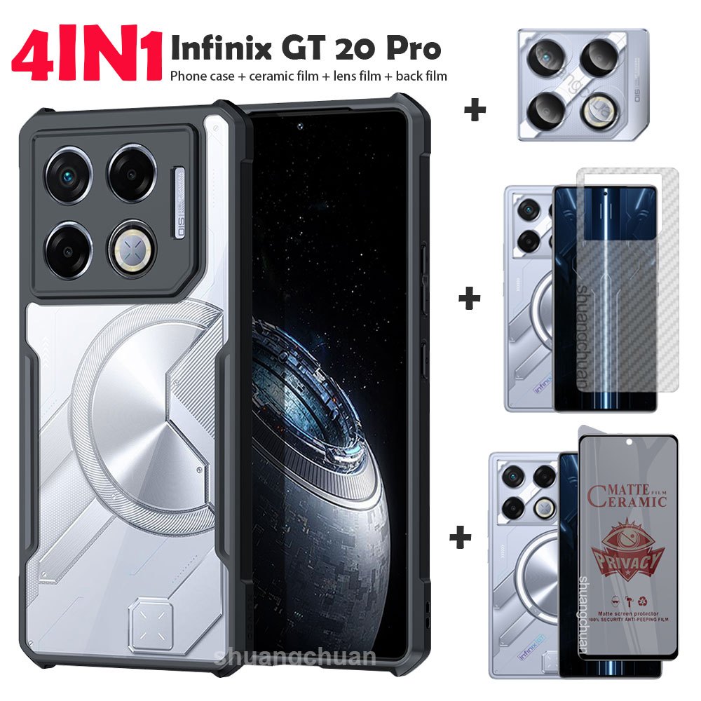 4in1 สําหรับ Infinix GT 20 Pro เคสโทรศัพท์สําหรับ Infinix GT 20 Pro ความเป็นส่วนตัวเซรามิคเมมเบรน + 