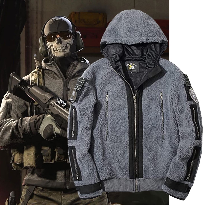 เกมสําหรับผู้ใหญ่ Unisex Call of Duty Men Modern Warfare 2 Task Force 141 Ghost Coat คอสเพลย์หน้ากาก
