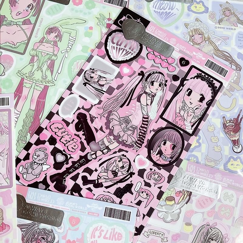 Domi Handbook Sticker Character Material Sticker ins Wind Cuckoo Card Handbook Sticker