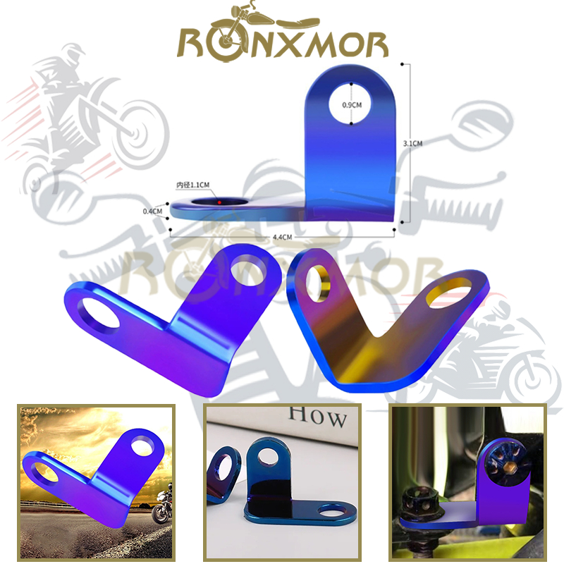 Ronxmor 1PC รถจักรยานยนต์ถ้วยน้ํามันผู้ถือหม้อน้ํามันขาตั้ง L รูปร่าง Extension Bracket ดัดแปลงอลูมิเนียมอุปกรณ์เสริม