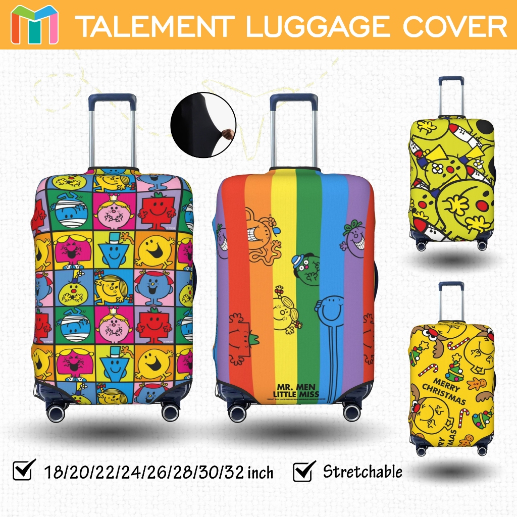 Mr & Miss ผ้าคลุมกระเป๋าเดินทาง ผ้าสแปนเด็กซ์ แบบยืดหยุ่น ยืดหยุ่น Luggage Cover 18 20 22 24 26 28 3