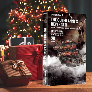 Piececool 3D โลหะชุด Queen Annes Revenge เรือโจรสลัด DIY ประกอบชุดอาคารวันเกิดที่ดีของขวัญปีใหม่สําหรับวัยรุ่น