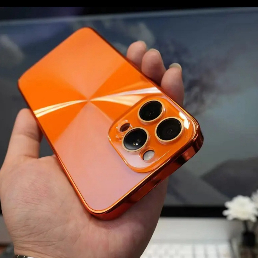 【CD Glare Hard case/Orange】เคส compatible for iphone 11 12 13 14 15 pro max case