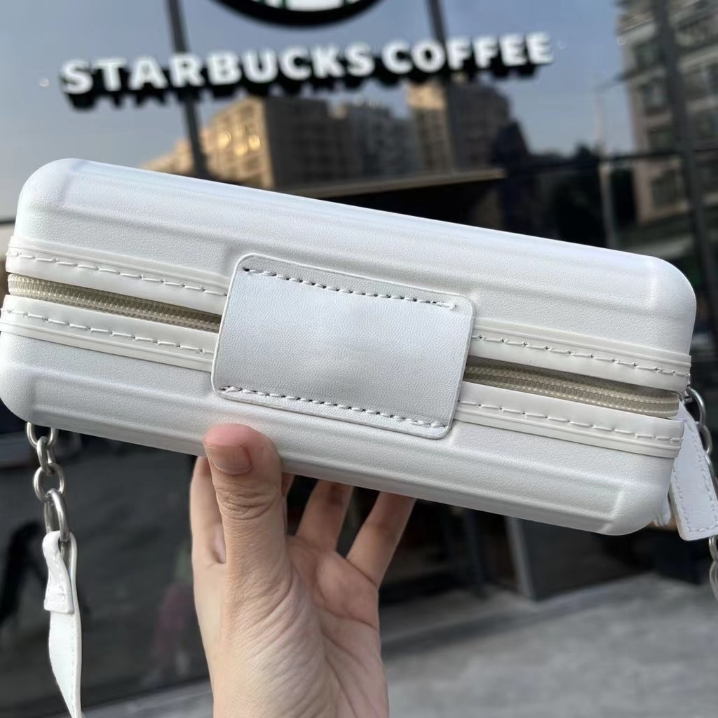 Travel JOURNEY ทนทาน Off-White Mini กระเป๋าเดินทางกันน้ํา Crossbody กระเป๋าป้องกัน Hard Shell Organizer กระเป๋าเครื่องสําอางที่ทนทาน