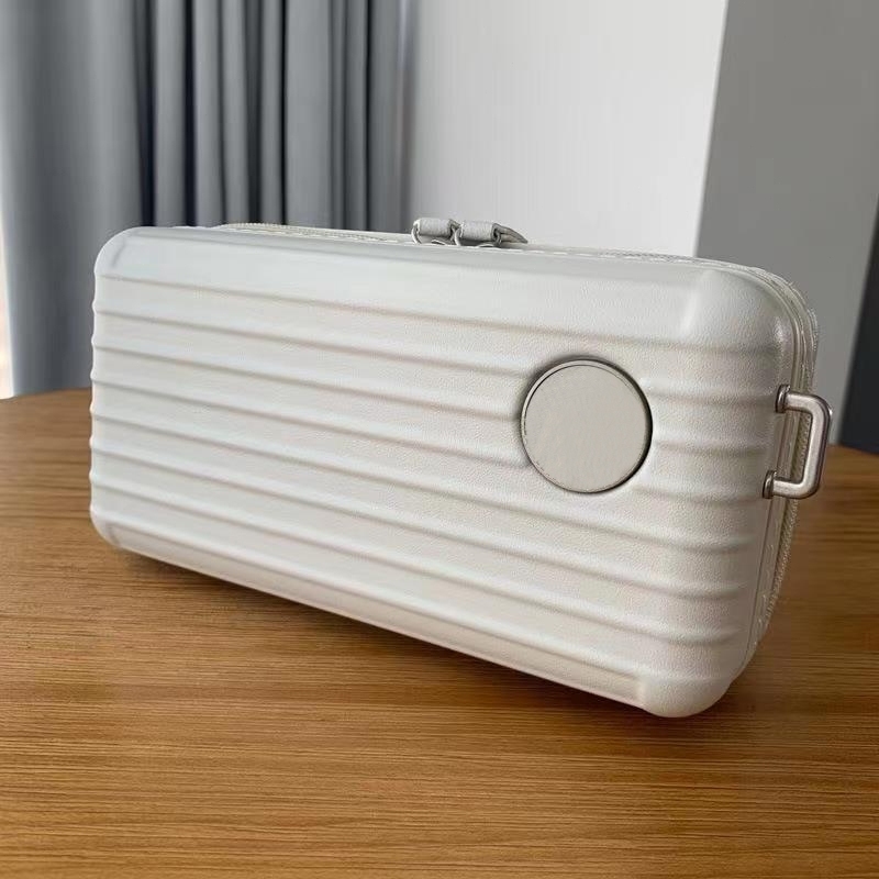 Travel JOURNEY ทนทาน Off-White Mini กระเป๋าเดินทางกันน้ํา Crossbody กระเป๋าป้องกัน Hard Shell Organizer กระเป๋าเครื่องสําอางที่ทนทาน