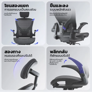 Xpanse W901 รองรับเอวระยะคงที่ เก้าอี้สุขภาพ ergonomic chair เบาะใยระบายความร้อน พนักพิงศีรษะปรับ2ทิศทาง เก้าอี้สำนักงาน