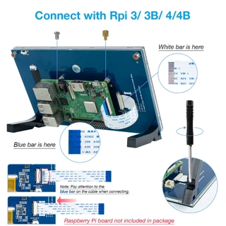LAFVIN 5/7 นิ้วหน้าจอสัมผัสจอแสดงผล IPS DSI เข้ากันได้กับ Raspberry Pi 5/4/3, 800x480 พิกเซลหน้าจอ Capacitive MIPI อินเทอร์เฟซแฮนด์ฟรี