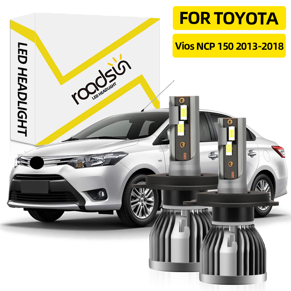 [Toyota] Vios NCP 150 2013-2018 ไฟหน้ารถ LED หลอดไฟ Hi/Lo Beam ไฟหน้า 6000K สีขาว 12000LM Super Bright Lampu Depan Kereta