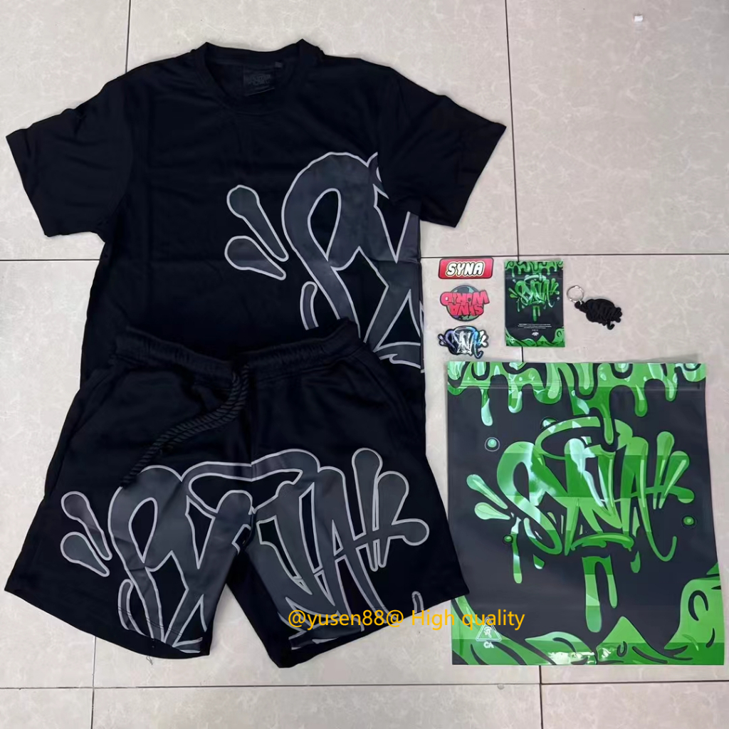 **** hot *** Synaworld Drill Style American Style Street Hip Hop Short Sleeve+Shorts Set