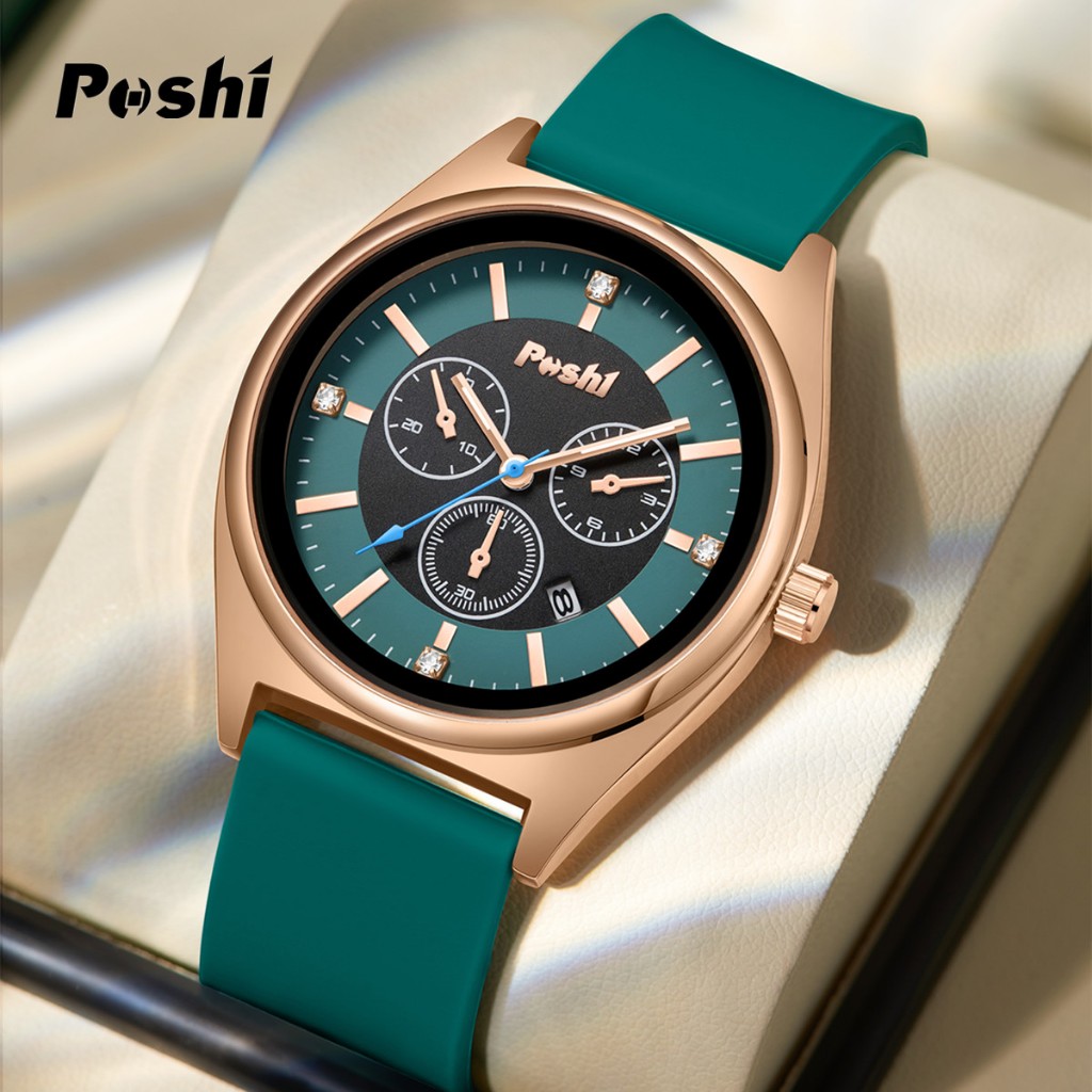 Poshi original กันน้ําผู้หญิงนาฬิกาควอตซ์นาฬิกาซิลิโคนนาฬิกาสุภาพสตรีเกาหลีรุ่น Elegant นาฬิกาแฟชั่น Relo สําหรับผู้หญิง