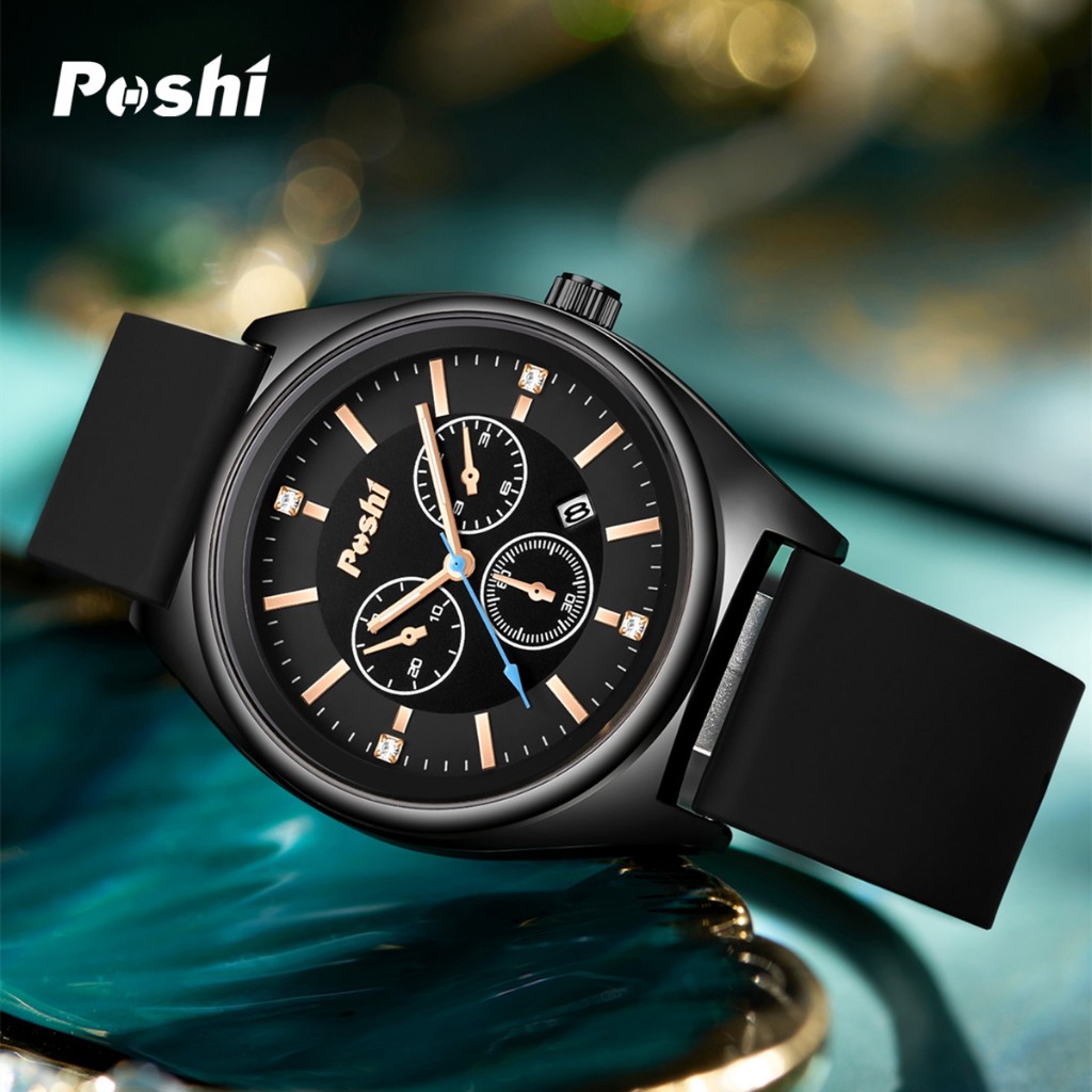 Poshi original กันน้ําผู้หญิงนาฬิกาควอตซ์นาฬิกาซิลิโคนนาฬิกาสุภาพสตรีเกาหลีรุ่น Elegant นาฬิกาแฟชั่น Relo สําหรับผู้หญิง