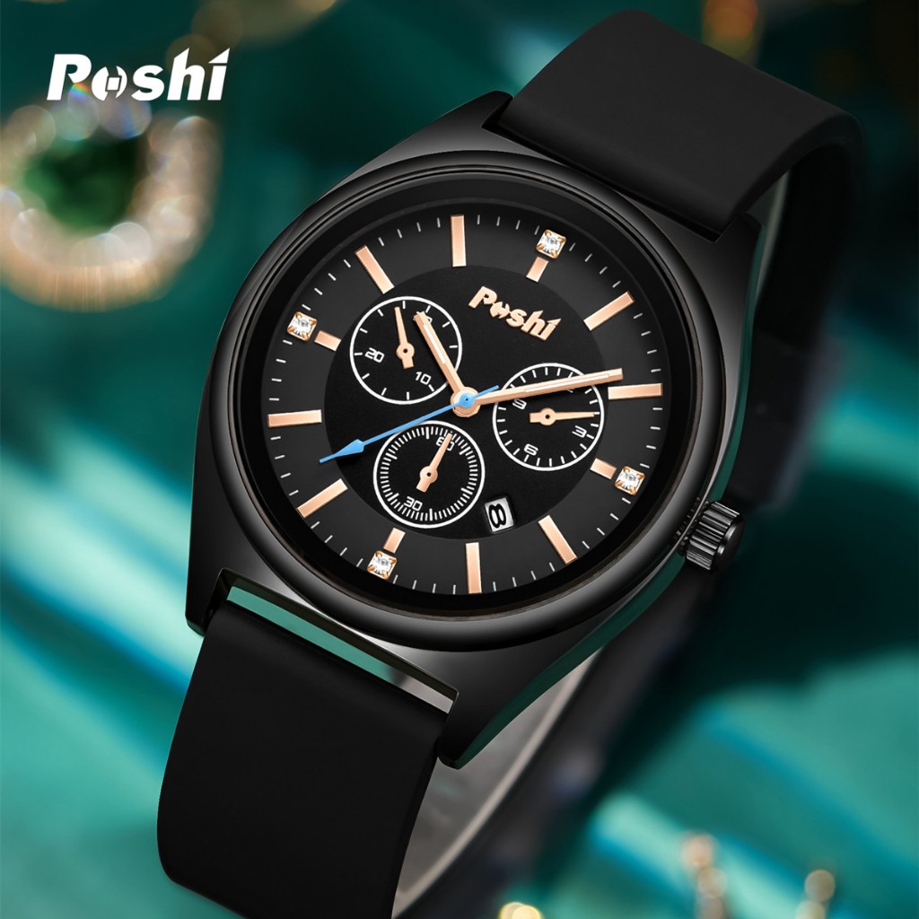 Poshi original กันน้ําผู้หญิงนาฬิกาควอตซ์นาฬิกาซิลิโคนนาฬิกาสุภาพสตรีเกาหลีรุ่น Elegant นาฬิกาแฟชั่น Relo สําหรับผู้หญิง
