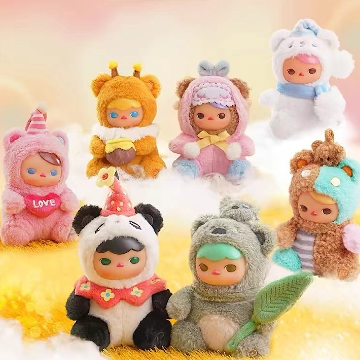 Popmart Foam Matt PUCKY Planet Bear collection ตุ๊กตาหน้าไวนิล