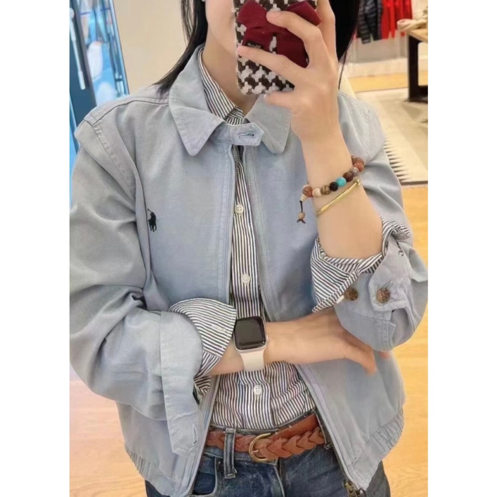 Street Wear Tops Old Money Style Old Caddy Shirt Jacket Pony ปัก Small Label Jacket Unisex