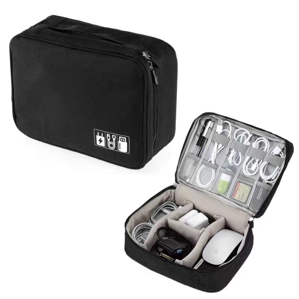 Travel JOURNEY Digital Portable Travel Storage Cable Organizer Waterproof Digital Cosmetic Makeup Zipper USB