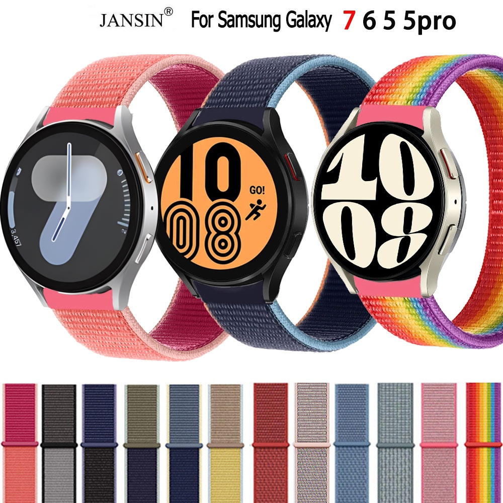 สายนาฬิกา samsung galaxy watch 7 6 5 4 43mm 42mm สายนาฬิกาข้อมือไนล่อน สําหรับ Galaxy Watch7 40มม 44