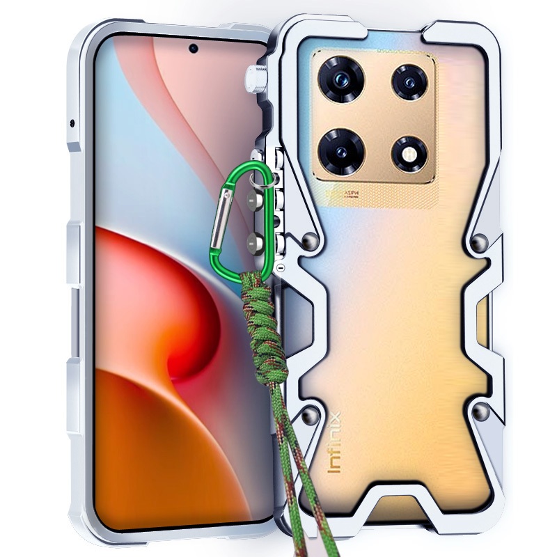 เกราะป้องกันกรณีเหมาะสําหรับ infinix Note30Pro Note40 Nte40Pro Zero30 GT10PRO GT20PRO heavy-duty โลหะอลูมิเนียมฝาครอบวงเล็บเกราะดูดซับแรงกระแทก