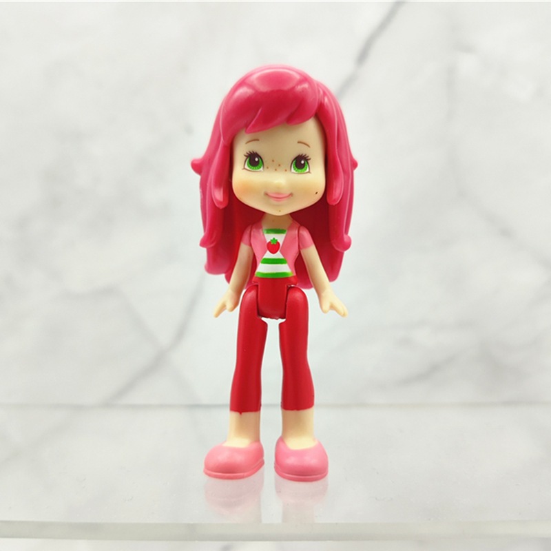 8 ซม.อะนิเมะสตรอเบอร์รี่ Shortcake สาว Joint Movility รุ่น Q PVC Action Figures ตุ๊กตาของเล่นของขวัญ