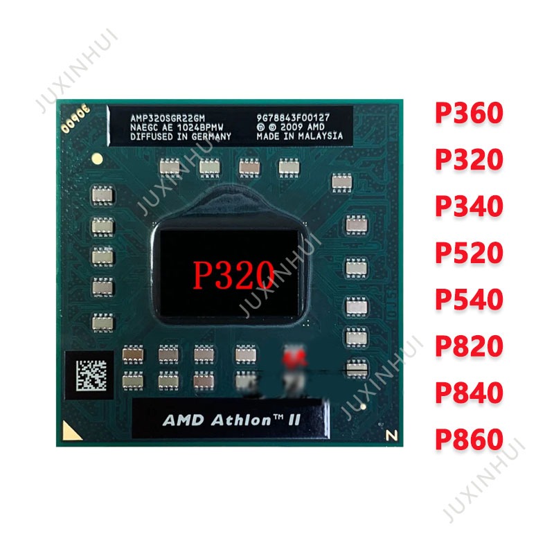 AMD Athlon P320 P340 P360 โปรเซสเซอร์ CPU AMP360SGR22GM 25w dual-core ซ็อกเก็ต S1 2.3G P520 P540 P82