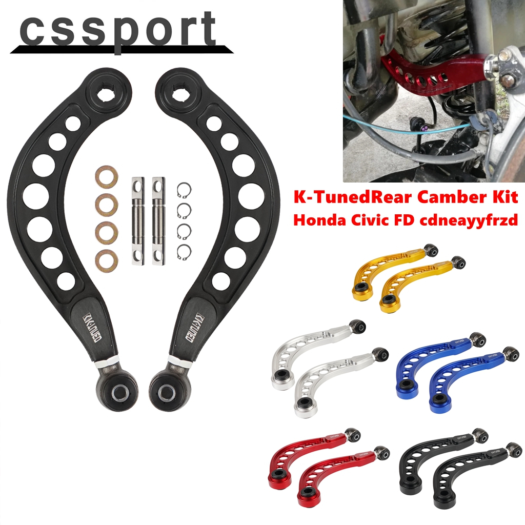 1 คู่อลูมิเนียมรถด้านหลัง Camber ชุด Lower Control Arm Camber Arm Kit สําหรับ Honda Civic DX/LX/EX/S