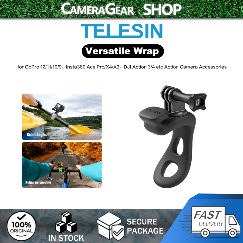 TELESIN Quick Release Elastic Small Q Handlebar Mount for GoPro/Insta360/DJI Action 3/4 etc Action C