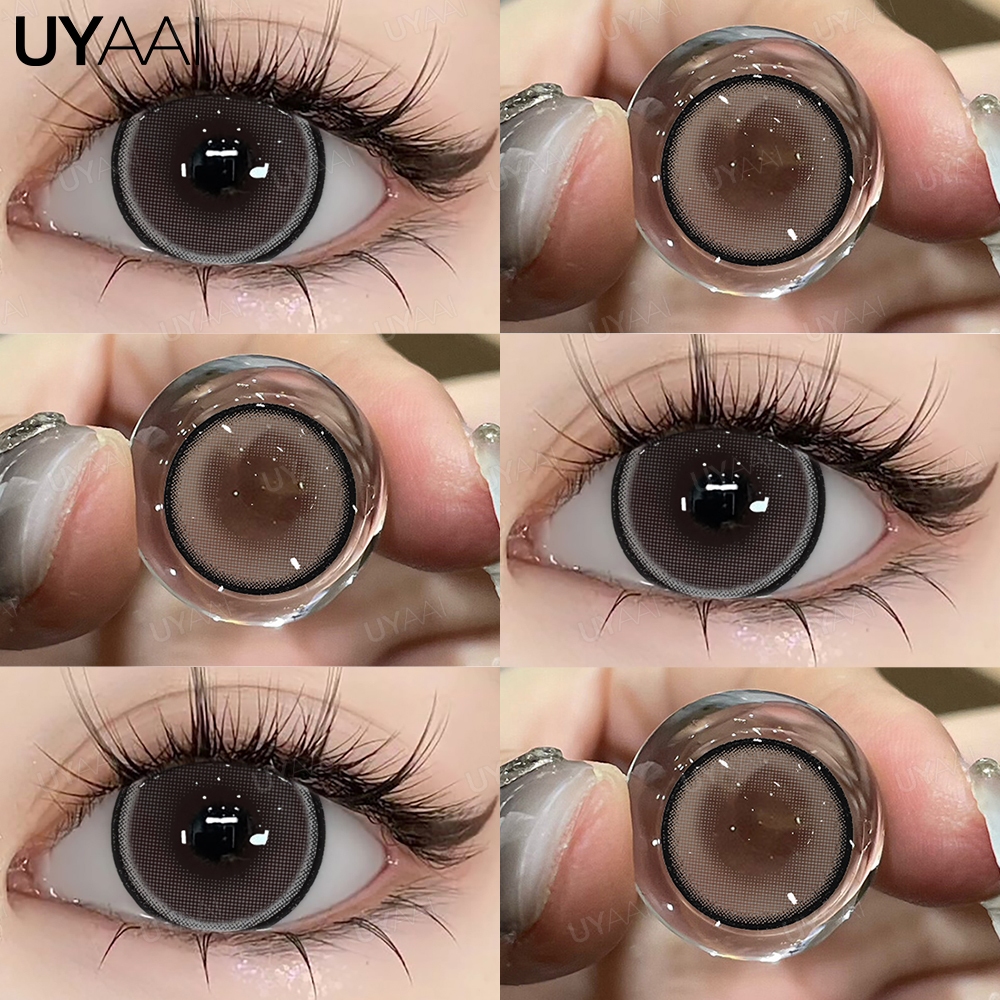 Degree 0~-6.00new UYAAI x FRESHLADY คอนแทคเลนส์ Pearl Grey Series 14.2mm