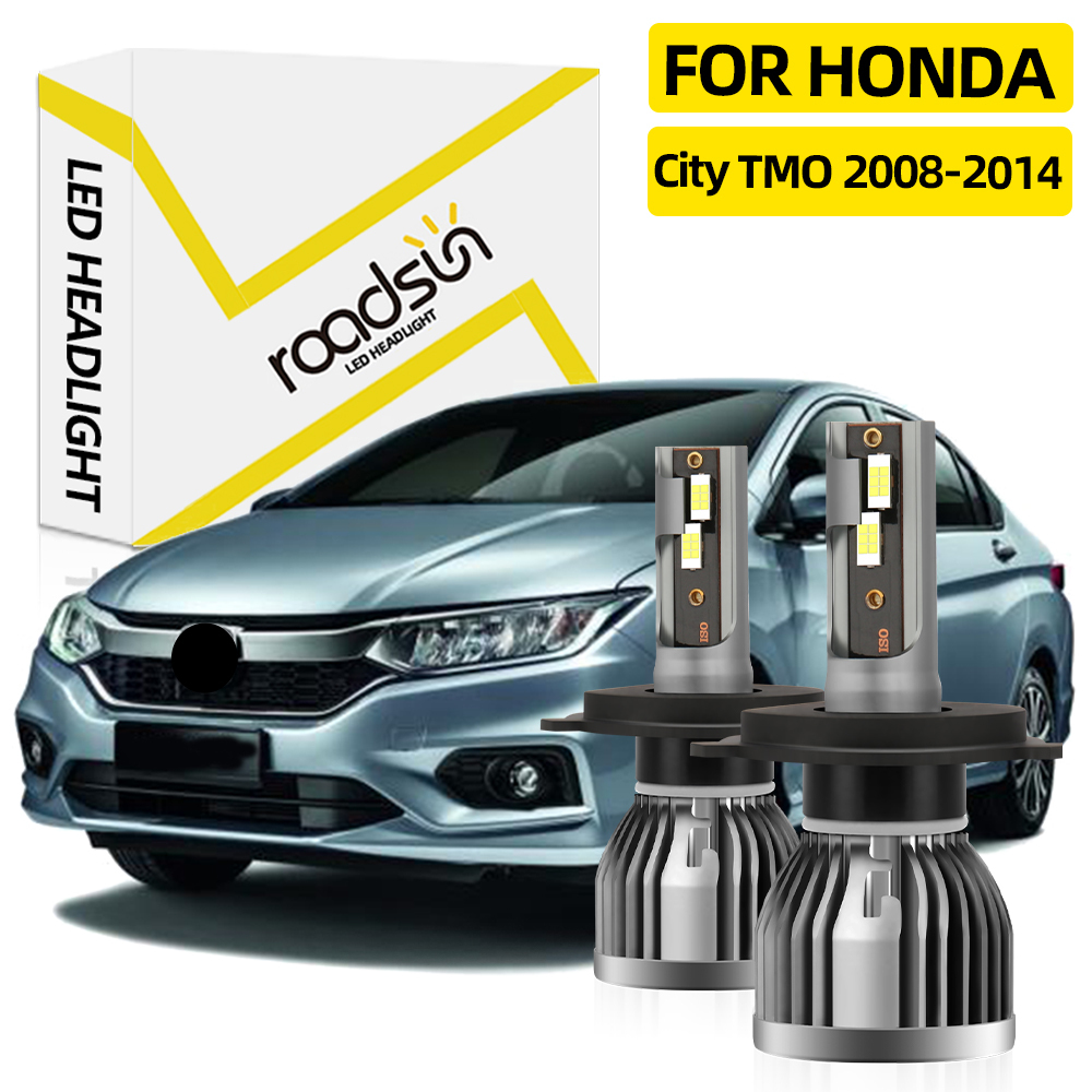 [Honda] City TMO 2008-2014 หลอดไฟหน้า LED รถยนต์ Hi/Lo Beam ไฟหน้า 6000K สีขาว 12000LM Super Bright Lampu Depan Kereta