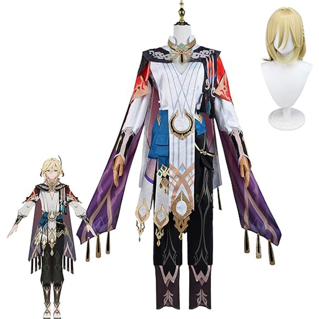Game Genshin Impact Kaveh Cosplay คอสเพลย์ ชุดอนิเมะ ชุดฮาโลวีน Kaveh วิกผม วิกผมอนิเมะ ชุดคอสเพลย์ 
