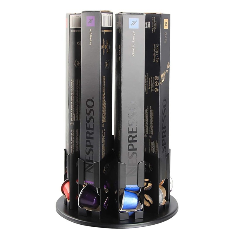 Nespresso Originalline Pod Holders Nespresso Capsules Dispenser Holder Storage Stand Carousel Capsules Rack (60 Pods)