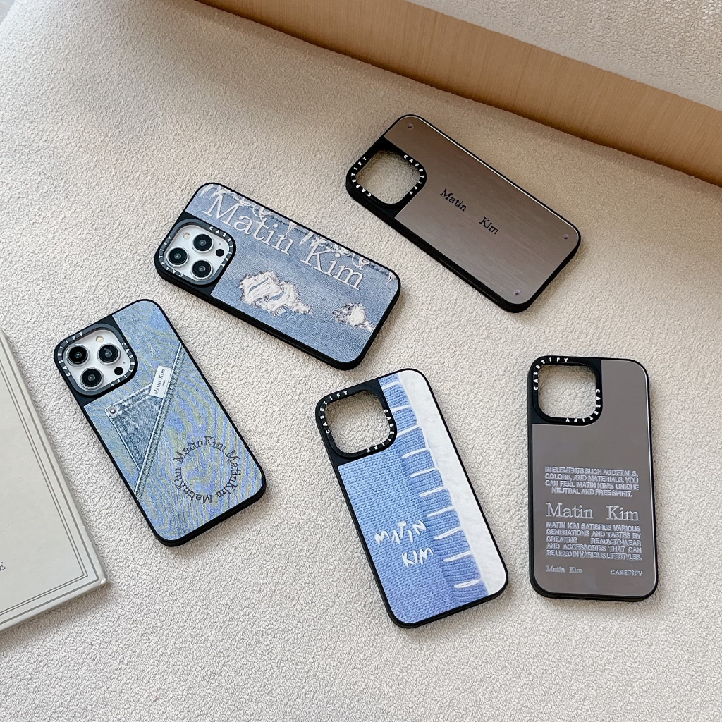 Casetify น่ารักกางเกงยีนส์กระจกเคสโทรศัพท์สําหรับ iphone 16 Pro Max 15 Pro Max 15 Plus 14 Pro Max 14Plus i14 13 Pro Max i11 i13 13pro 12 Pro Max ฝาครอบป้องกัน