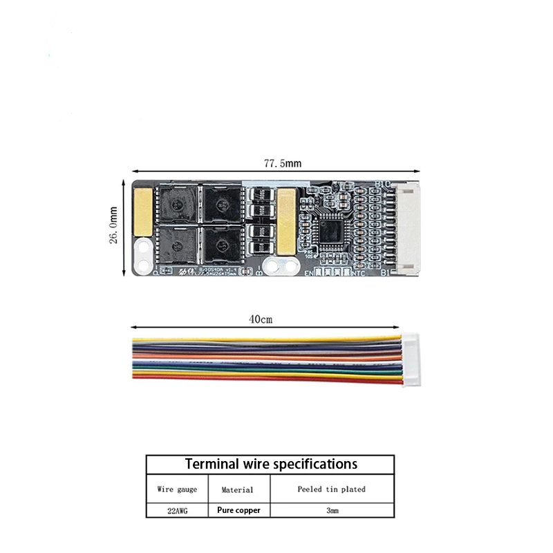 8s 9S 10S 40A BMS Ternary แบตเตอรี่ลิเธียมป้องกัน + NTC อุณหภูมิเซ็นเซอร์ Fr รุ่นเครื่องบินทําความสะอาด Moped ไฟฟ้าเจาะ