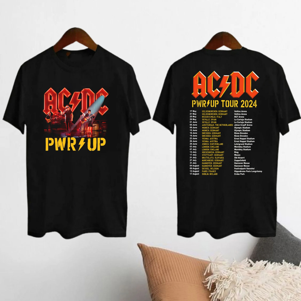 2024 Acdc Pwr up World Tour Shirt Rock Band Acdc Graphic Shirt Fan Gift Acdc Band 90s Vinatge Shirt