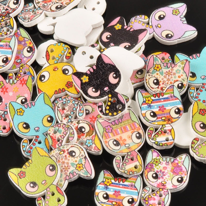 25 ชิ้น 25-35 มิลลิเมตรการ์ตูนสัตว์ผสมภาพวาดปุ่มไม้สําหรับงานฝีมือ Scrapbooking เย็บเสื้อผ้าปุ่ม DIY เด็กเครื่องแต่งกายอุปกรณ์ MT1713